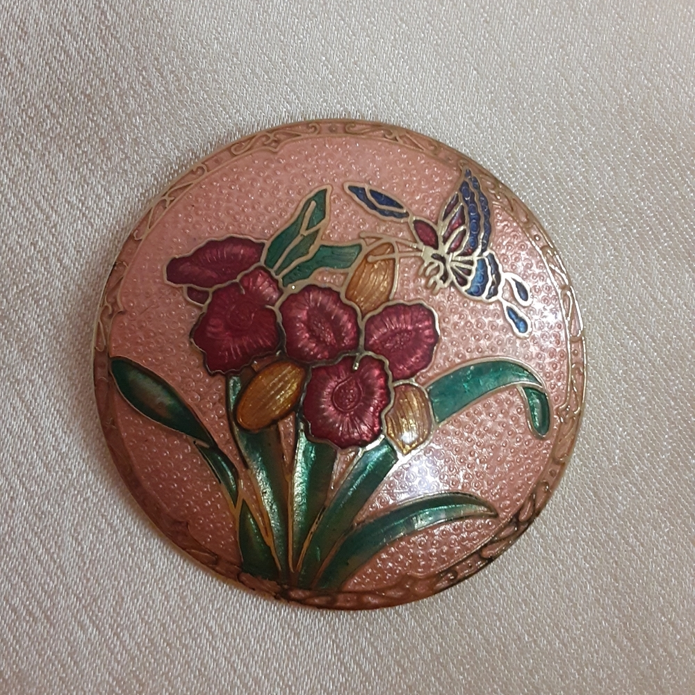 Vintage Cloisonne brooch and hat pin set - Picture 6 of 8